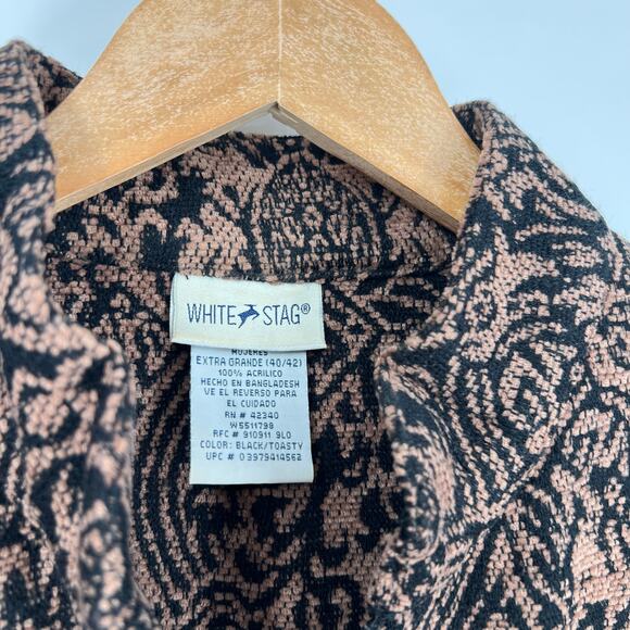 90s Vintage Tapestry Print Zip Up Jacket Women’s Size XL - Picture 4 of 5